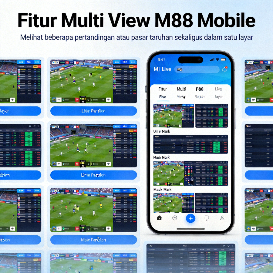 Fitur Multi View M88 Mobile - Melihat beberapa pertandingan atau pasar taruhan sekaligus dalam satu layar