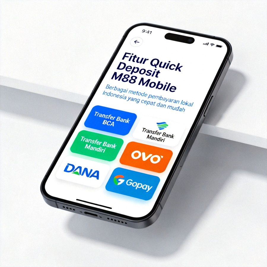 Fitur Quick Deposit M88 Mobile - Berbagai metode pembayaran lokal Indonesia yang cepat dan mudah